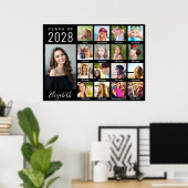 Afstuderen door de jaren 17 het zwarte Manuscript  Poster (Thuiskantoor)