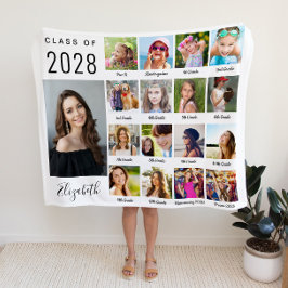 Afstuderen door de jaren fotocollage sherpa deken