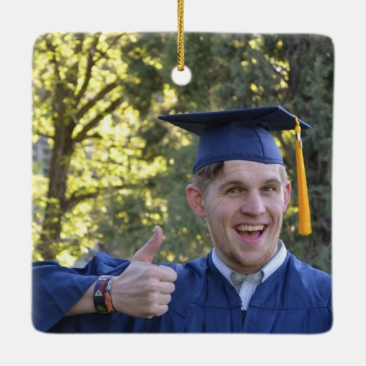 Afstuderen door de jaren heen keramisch ornament (Achterkant)