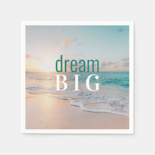 Afstuderen Dream Big Beach Foto Inspirerend Servet