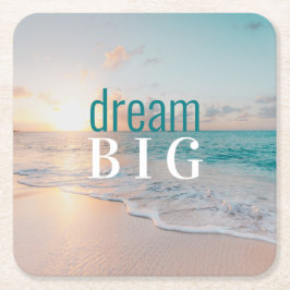 Afstuderen Dream Big Beach foto Positivity Kartonnen Onderzetters