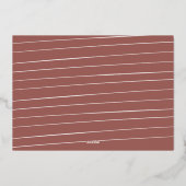 Afstuderen drie foto's met eenvoudig roos afstuder folie uitnodiging (Achterkant)