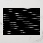 Afstuderen drie foto's stijlvol, eenvoudig afstude folie uitnodiging (Achterkant)