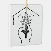 Afstuderen: Dromen belichaamd in één krachtige slo Keramisch Ornament (Rechts)