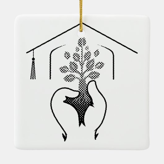 Afstuderen: Dromen belichaamd in één krachtige slo Keramisch Ornament (Achterkant)