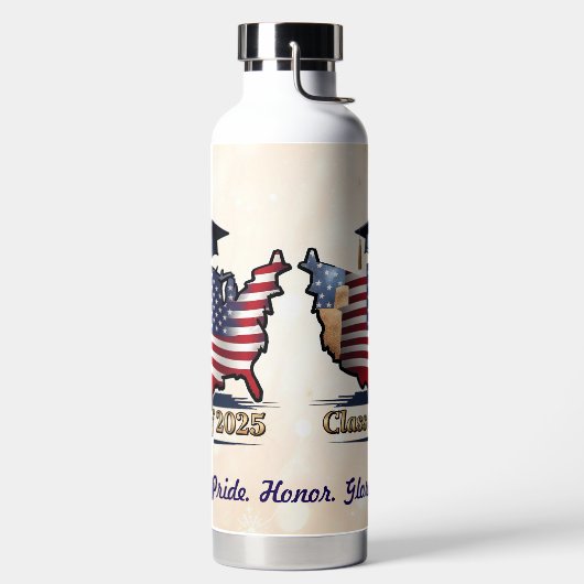 "Afstuderen dromen bereikt" Waterfles (Links)