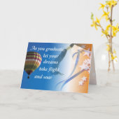 Afstuderen dromen te laten stijgen kaart (Gele Bloem)