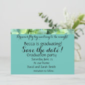 Afstuderen droomcitaat sparen de datum kaart (Staand voorkant)