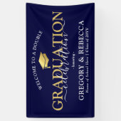 Afstuderen dubbele feestdag spandoek (Verticaal)