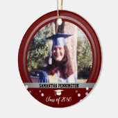 Afstuderen Eén Confetti van de Foto Keramisch Ornament (Links)