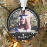Afstuderen Eén Confetti van de Foto Ornament<br><div class="desc">Het afstuderen houdt één fotoversiering. Aan beide zijden hetzelfde gedrukt. Upload enkel uw eigen foto en al tekst is aanpasbaar. Geweldig cadeau voor alle familieleden en vrienden.</div>