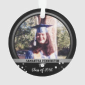 Afstuderen Eén Confetti van de Foto Ornament (achterkant)