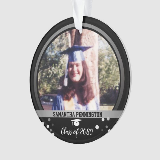 Afstuderen Eén Confetti van de Foto Ornament (voorkant)