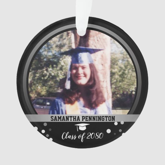 Afstuderen Eén Confetti van de Foto Ornament (voorkant)