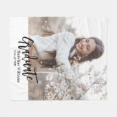 Afstuderen een foto fleece deken (Voorkant (Horizontaal))