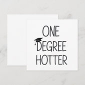 Afstuderen één graad heter grappige universiteit m kaart (Voorkant / Achterkant)