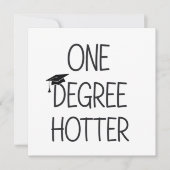 Afstuderen één graad heter grappige universiteit m kaart (Voorkant)