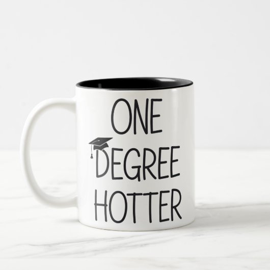 Afstuderen Een Graad Hoger Grappige Universiteit M Tweekleurige Koffiemok (Links)