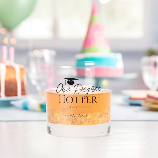 Afstuderen Een Graad Hotter Custom Whiskey Glass Whisky Glas (Insitu (Verjaardag))