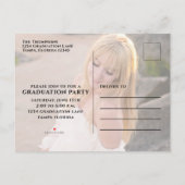 Afstuderen een minimalistisch, eenvoudig, modern,  uitnodiging briefkaart (Achterkant)