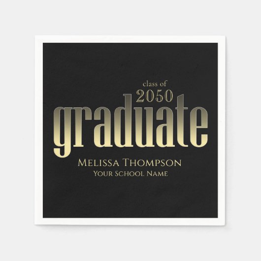 Afstuderen een modern, eenvoudig Gold-minimalistis Servet (Voorkant)