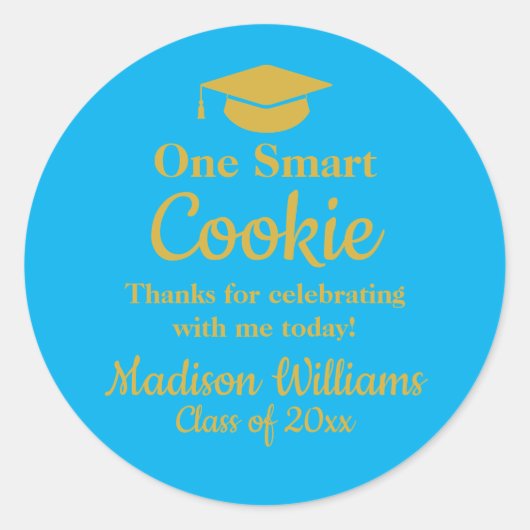 Afstuderen Één Slim Koekje om Afstudeerder te gaan Ronde Sticker (Voorkant)