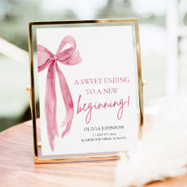 Afstuderen een zoet einde aan een nieuw begin poster