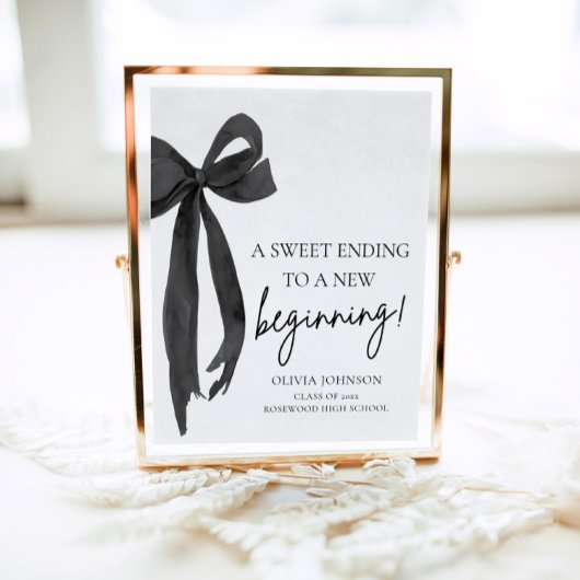 Afstuderen een zoet einde aan een nieuw begin poster