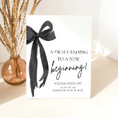 Afstuderen een zoet einde aan een nieuw begin reclamebord met voetstuk