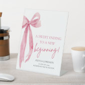 Afstuderen een zoet einde aan een nieuw begin reclamebord met voetstuk (Insitu)