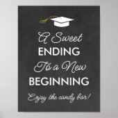 Afstuderen Een zoete eindigende nieuwe begin-Snoep Poster (Voorkant)