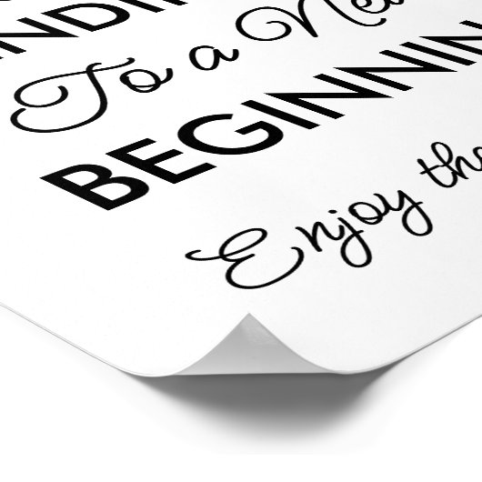 Afstuderen Een zoete eindigende nieuwe begin-Snoep Poster (Hoek)