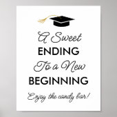 Afstuderen Een zoete eindigende nieuwe begin-Snoep Poster (Voorkant)