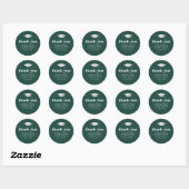 Afstuderen Eenvoudig bedankt minimalistisch donker Ronde Sticker (Vel)