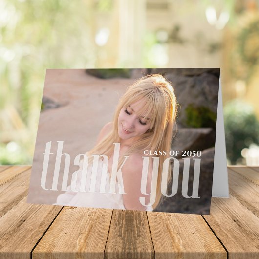 Afstuderen Eenvoudig bedankt minimalistische twee Kaart