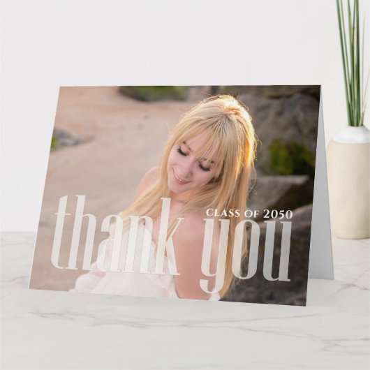 Afstuderen Eenvoudig bedankt minimalistische twee Kaart (Voorkant)