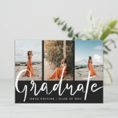 Afstuderen eenvoudig elegant | Foto Graduation Par Kaart (Staand voorkant)