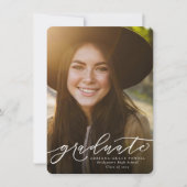 Afstuderen eenvoudig foto-afstuderen aankondiging (Voorkant)