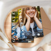 Afstuderen Eenvoudig Fotosjabloon Minimalistisch V Kaart