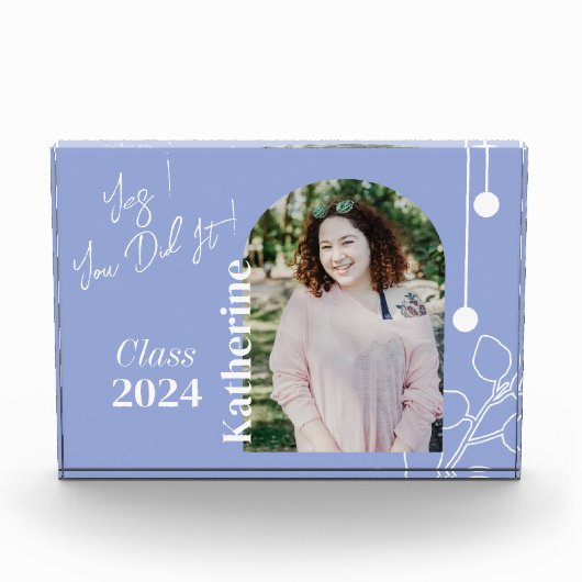 Afstuderen Eenvoudig gebladerte foto lavendel (Voorkant)