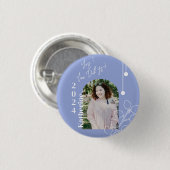 Afstuderen Eenvoudig gebladerte foto lavendel Ronde Button 3,2 Cm (Voorkant /achterkant)