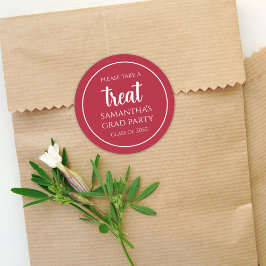 Afstuderen Eenvoudig minimalistisch rode kardinaal Ronde Sticker