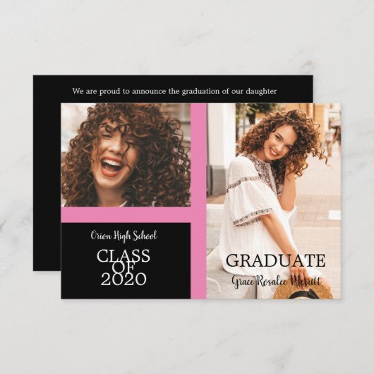 Afstuderen Eenvoudig twee Afstuderen van Foto's in (Voorkant / Achterkant)