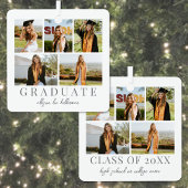 Afstuderen eenvoudige elegante script Afstuderen f Metalen Ornament