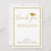 Afstuderen Eenvoudige foto Bedankkaart (Voorkant)