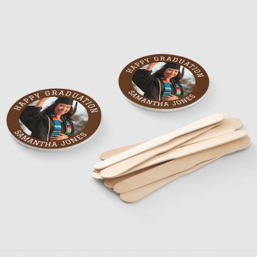 Afstuderen eenvoudige foto modern Afstuderen parti Handwaaier (Niet-gemonteerd)