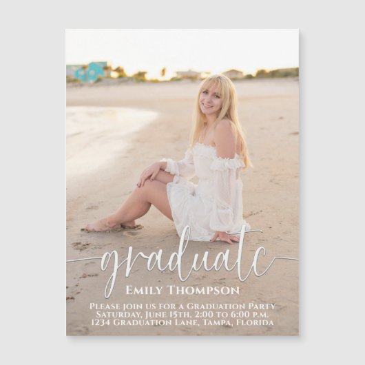 Afstuderen eenvoudige fotoaankondiging (Voorkant)