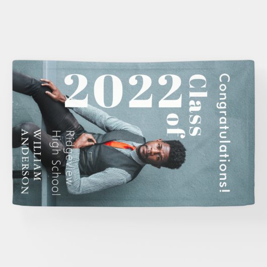 Afstuderen Eenvoudige foto's Spandoek (Horizontaal)