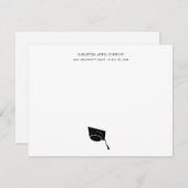 Afstuderen Eenvoudige klasse van het Pet van het A Notitiekaartje (Voorkant / Achterkant)