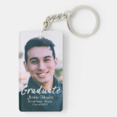 Afstuderen eenvoudige moderne foto sleutelhanger (achterkant)